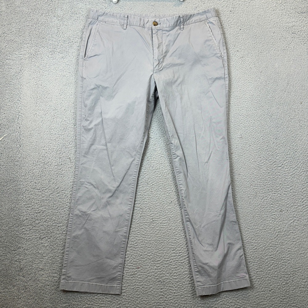 Bonobos Pants Mens 38X30 Slim Fit Gray Stretch Chino Pockets Casual Outdoor EUC